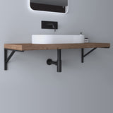 Support mural de lavabo en acier inoxydable Glasvilla Design WH02