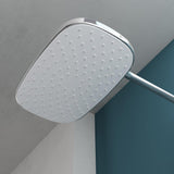 Système de douche Glasvilla avec douchette et pommeau de douche, douche de pluie, kit de fixation murale