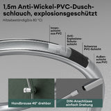 glasvilla Thermostat Badewannenarmatur mit Handbrause Wannenarmatur Wannenthermostat 4 Strahlarten Wandarmatur für Badewanne aus Messing inkl. Brauseschlauch Duschsystem8