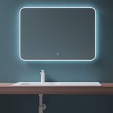 Lavabo Glasvilla, lavabo encastré, lavabo en fonte minérale, meuble-lavabo, grand espace de rangement, rectangulaire Col04