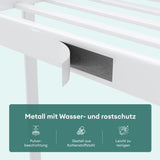 glasvilla Badezimmerregal stehend Badregal Standregal 3-stöckige aus Metall Badezimmerablage schmales Regal 18x12,5x67,3 cm Reglo-02