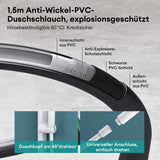 Système de douche Glasvilla avec thermostat, kit de robinetterie complet avec verrouillage de sécurité, 3 jets, pommeau de douche réglable en hauteur avec bec inférieur en laiton, système de douche 9