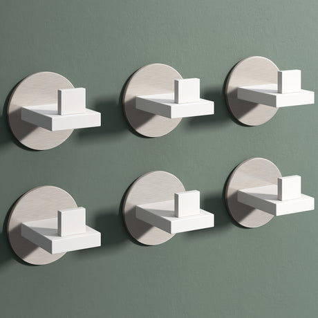 Glasvilla Design – Ganchos de pared de acero inoxidable Stalo-08 / Stalo-09 con montaje adhesivo o atornillado