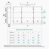 Armoire de toilette Glasvilla avec miroir et lampe intégrée, meuble de salle de bain, éclairage miroir, lampe de salle de bain LED rotative à 180°, d'une beauté rayonnante