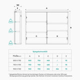 glasvilla Armoire de Toilette avec Éclairage LED Armoire de Toilette Armoire Murale Miroir de Salle de Bain Spiegelschrank-03