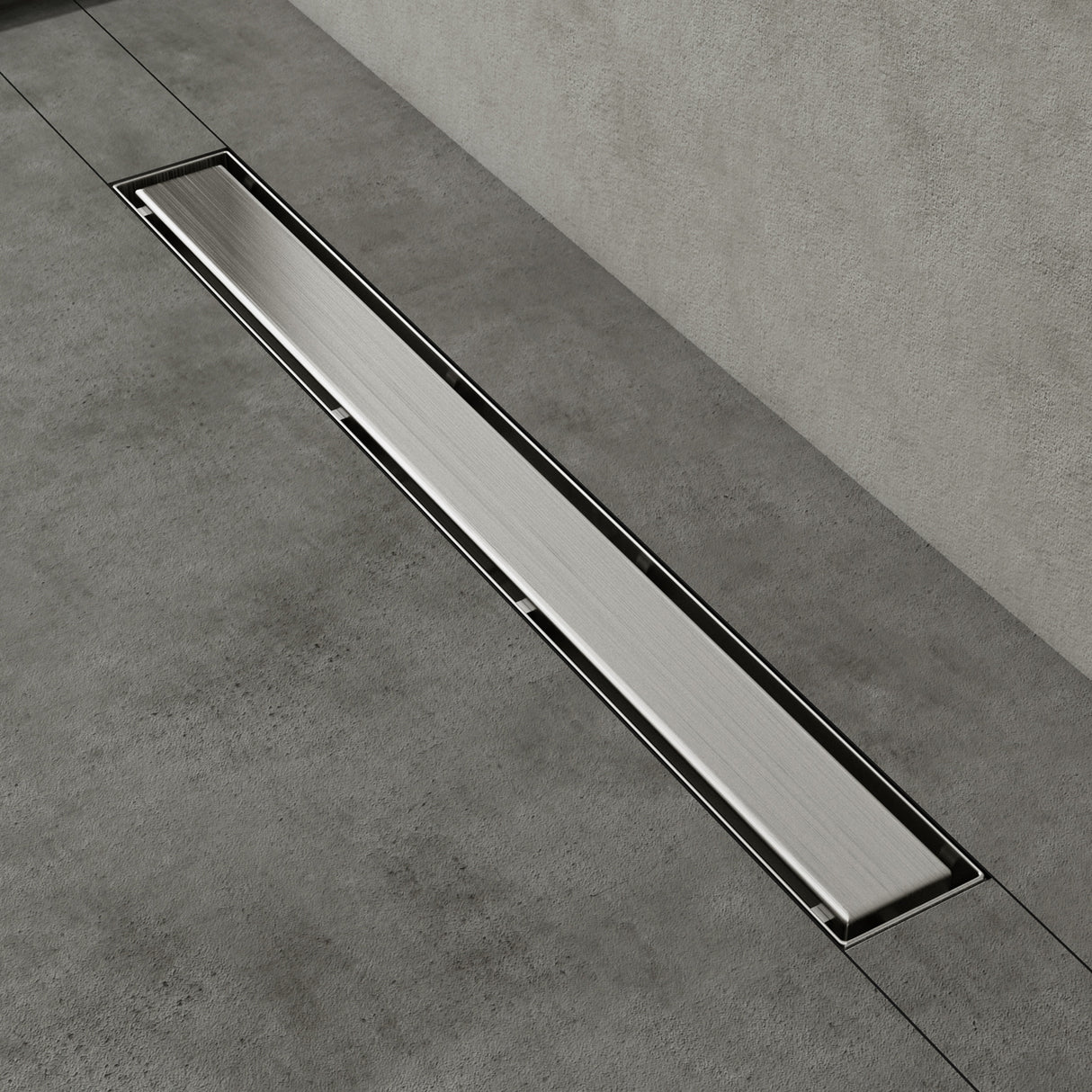 Bonde de douche Glasvilla en acier inoxydable | Kit de siphon complet pour salle de bain | Carrelable, débit de 35 l/min | Filtre à cheveux KE110