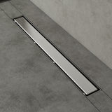 Bonde de douche Glasvilla en acier inoxydable | Kit de siphon complet pour salle de bain | Carrelable, débit de 35 l/min | Filtre à cheveux KE110