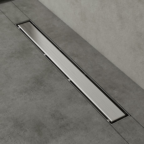 glasvilla Duschrinne Bodenablauf aus Edelstahl | Komplettset Ablaufrinne für Badezimmer | Befliesbar Wasserabfluss 35L/min | Haarsieb KE110