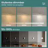 Glasvilla Design – Lámpara colgante LED lineal 105 cm, 3 temperaturas de color 3000K–6000K (18W)