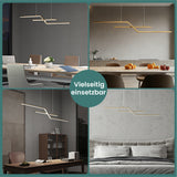 Glasvilla Design – Lámpara colgante LED lineal 105 cm, 3 temperaturas de color 3000K–6000K (18W)