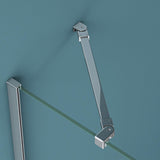 Barre de support pour paroi de douche Glasvilla | Stabilisateur de paroi vitrée pour douches à l'italienne | Pivote à 180° pour verre de 6 à 10 mm d'épaisseur