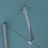 Barre de support pour paroi de douche Glasvilla | Stabilisateur de paroi vitrée pour douches à l'italienne | Pivote à 180° pour verre de 6 à 10 mm d'épaisseur