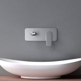 Robinet mural Glasvilla, élégant robinet chromé pour lavabo, corps de montage inclus