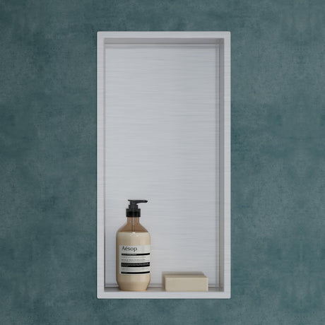 Niche de douche Glasvilla, niche murale de salle de bain, étagère de douche en acier inoxydable carrelable, montage facile