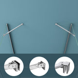 Barre de support pour paroi de douche Glasvilla | Stabilisateur de paroi vitrée pour douches à l'italienne | Pivote à 180° pour verre de 6 à 10 mm d'épaisseur