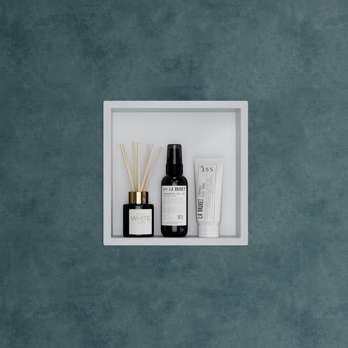 glasvilla Nicchia a Parete in Acciaio Inox Mensola Doccia a Muro a Incasso Piastrellabile Facile da Montare