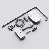 Système de douche Glasvilla avec douchette et pommeau de douche, douche de pluie, kit de fixation murale
