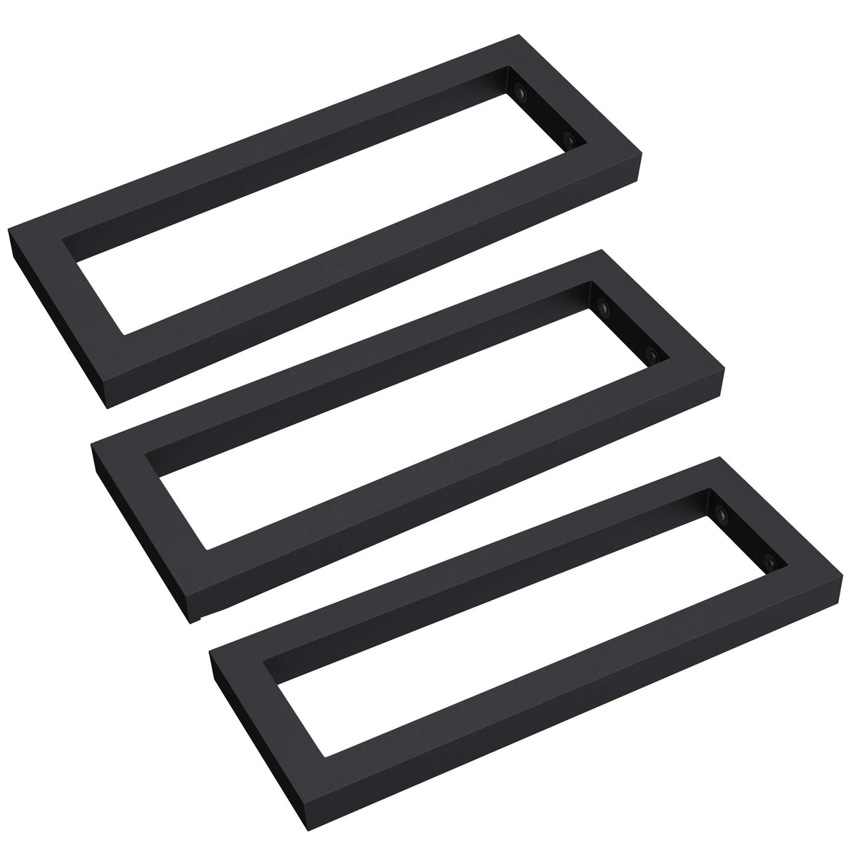 Console murale design Glasvilla en acier inoxydable, support de lavabo 3 pièces WH01