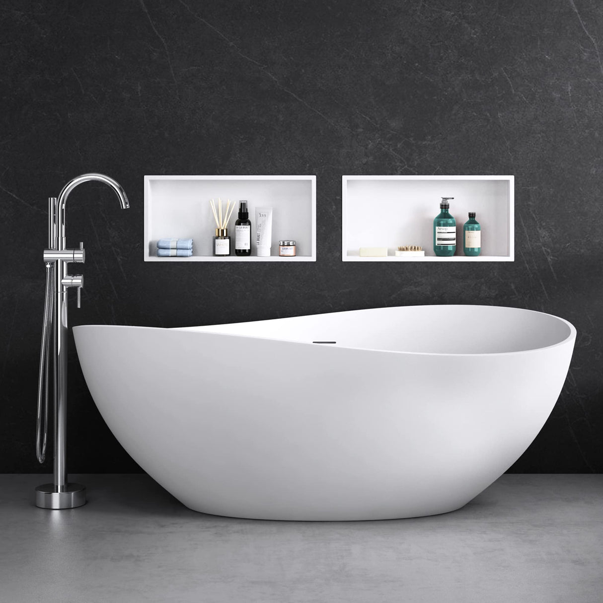 glasvilla Nicchia a Parete in Acciaio Inox Mensola Doccia a Muro a Incasso Piastrellabile Facile da Montare