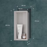 glasvilla Nicchia a Parete in Acciaio Inox Mensola Doccia a Muro a Incasso Piastrellabile Facile da Montare