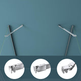 Barre de support pour paroi de douche Glasvilla | Stabilisateur de paroi vitrée pour douches à l'italienne | Pivote à 180° pour verre de 6 à 10 mm d'épaisseur