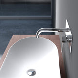 Robinet mural Glasvilla, élégant robinet chromé pour lavabo, corps de montage inclus