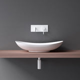 Robinet mural Glasvilla, élégant robinet chromé pour lavabo, corps de montage inclus