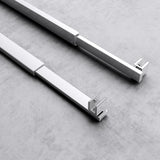 Barre de support pour paroi de douche Glasvilla | Stabilisateur de paroi vitrée pour douches à l'italienne | Pivote à 180° pour verre de 6 à 10 mm d'épaisseur