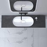 glasvilla Plan de Travail pour Lavabo avec 2 Supports de Console en Acier Inoxydable Support de Lavabo Panneau en Bois
