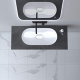 glasvilla Plan de Travail pour Lavabo avec 2 Supports de Console en Acier Inoxydable Support de Lavabo Panneau en Bois