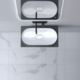 glasvilla Plan de Travail pour Lavabo avec 2 Supports de Console en Acier Inoxydable Support de Lavabo Panneau en Bois