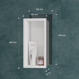 glasvilla Nicchia a Parete in Acciaio Inox Mensola Doccia a Muro a Incasso Piastrellabile Facile da Montare