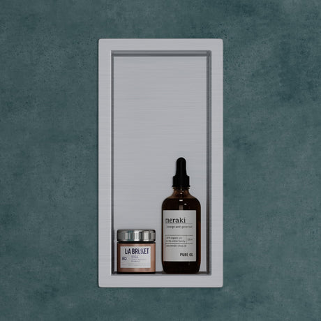 Niche de douche Glasvilla, niche murale de salle de bain, étagère de douche en acier inoxydable carrelable, montage facile