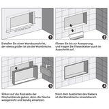 glasvilla Nicchia a Parete in Acciaio Inox Mensola Doccia a Muro a Incasso Piastrellabile Facile da Montare