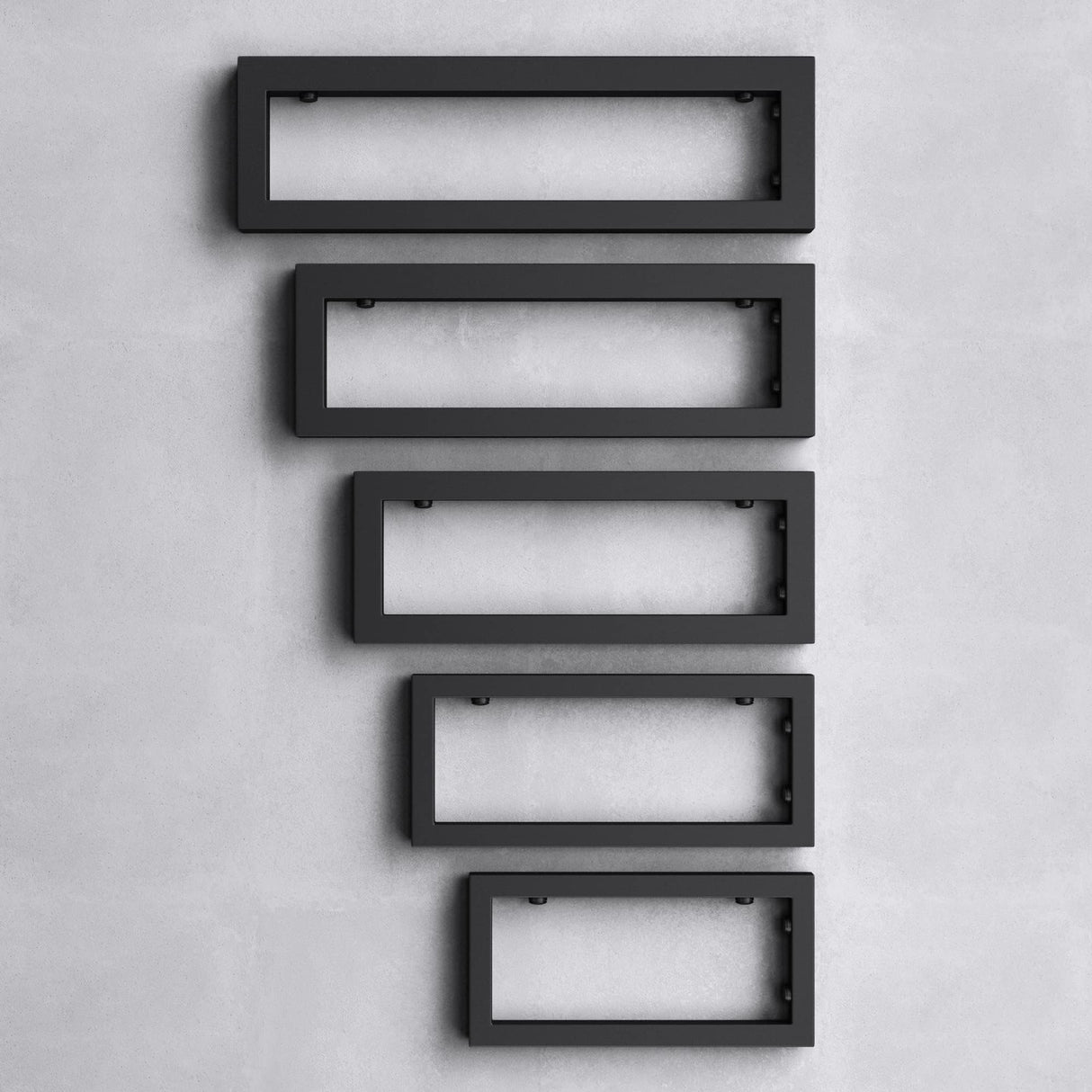 Console murale design Glasvilla en acier inoxydable, support de lavabo 3 pièces WH01