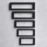 Console murale design Glasvilla en acier inoxydable, support de lavabo 3 pièces WH01