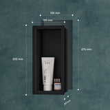 glasvilla Nicchia a Parete in Acciaio Inox Mensola Doccia a Muro a Incasso Piastrellabile Facile da Montare