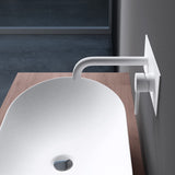 Robinet mural Glasvilla, élégant robinet chromé pour lavabo, corps de montage inclus