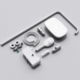 Système de douche Glasvilla avec douchette et pommeau de douche, douche de pluie, kit de fixation murale