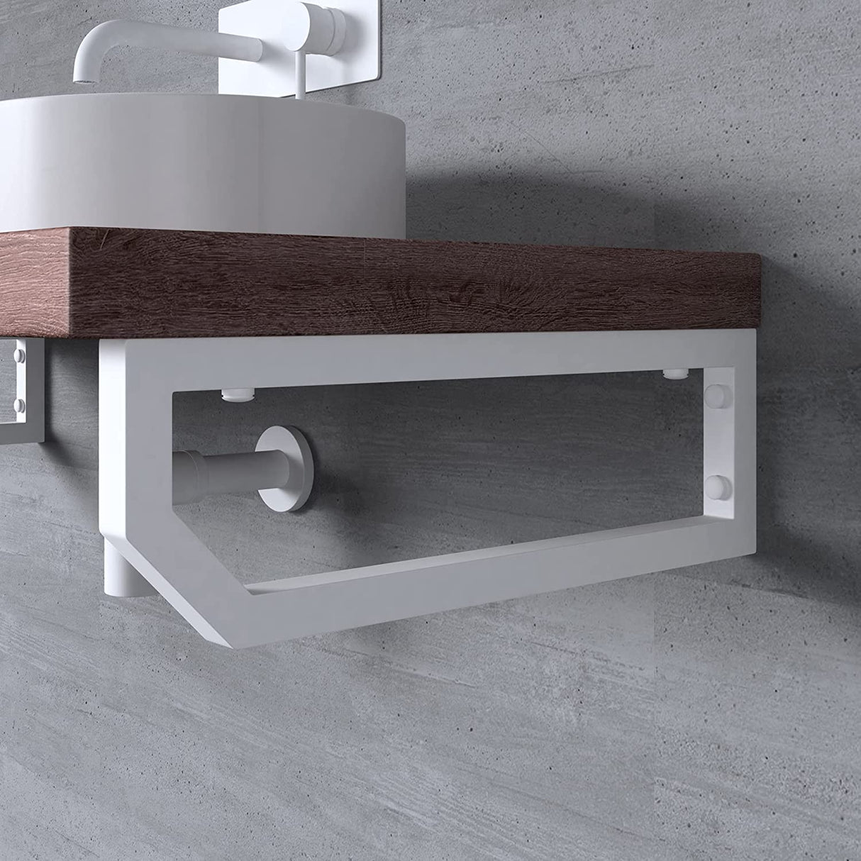 glasvilla Design Wandkonsole aus Edelstahl Waschtisch Halterung WH03