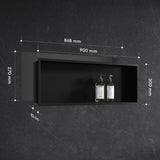 glasvilla Nicchia a Parete in Acciaio Inox Mensola Doccia a Muro a Incasso Piastrellabile Facile da Montare