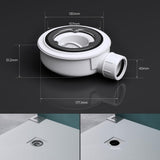 glasvilla Bonde de Douche pour Receveur de Douche Diamètre de la Douche 40 mm Trou d’Évacuation 90 mm AL001