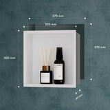 glasvilla Nicchia a Parete in Acciaio Inox Mensola Doccia a Muro a Incasso Piastrellabile Facile da Montare