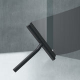 glasvilla Tergivetro per Doccia con Gancio, Tergivetro in Silicone per Finestre del Bagno, 19x21cm, Nero Opaco