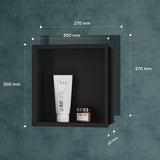 glasvilla Nicchia a Parete in Acciaio Inox Mensola Doccia a Muro a Incasso Piastrellabile Facile da Montare