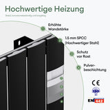 glasvilla Radiateur de Salle de Bain à Raccordement Central Plat et à Raccordement Latéral Radiateur à Panneau Chauffage de Salle de Bain Monocouche en Acier FV