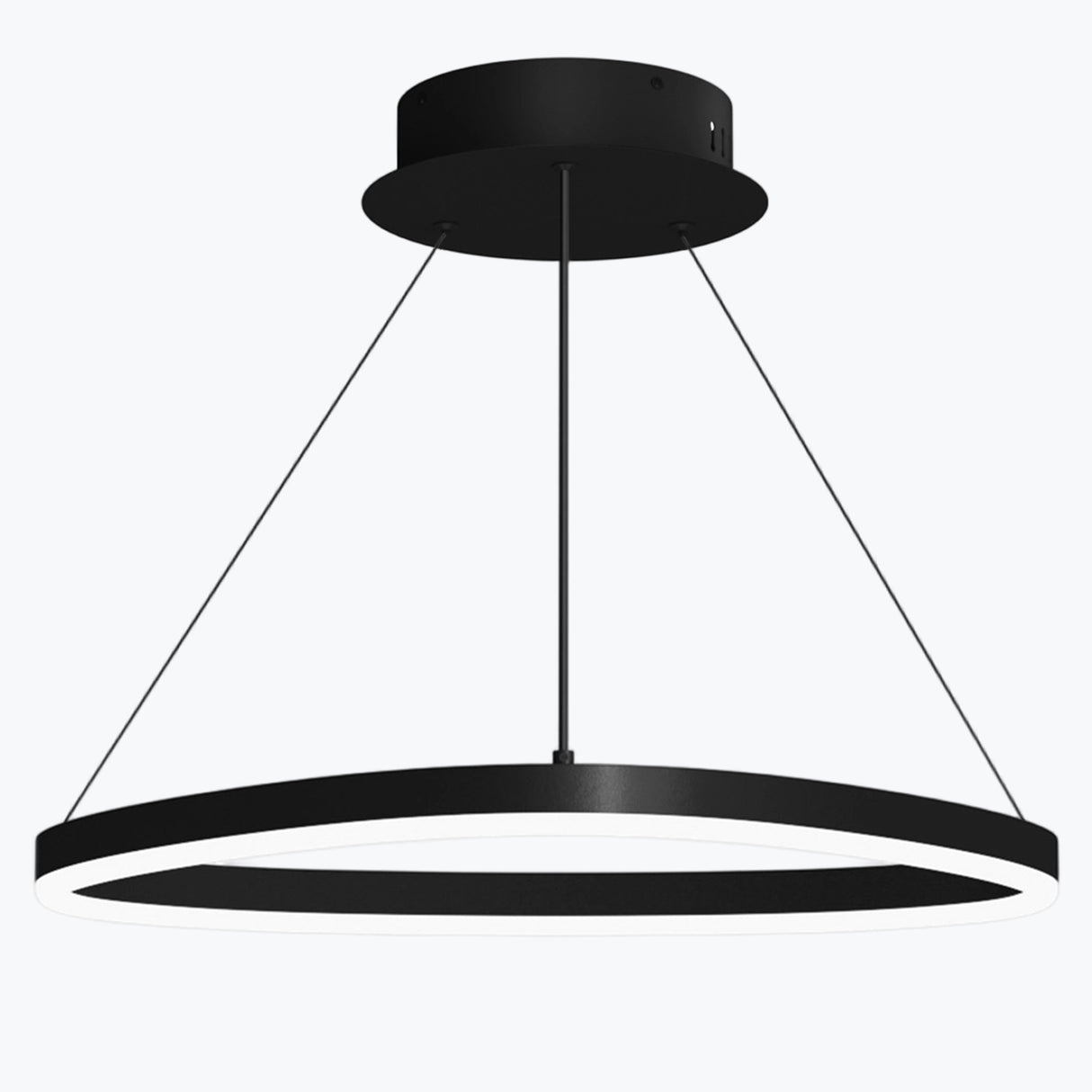 Suspension Glasvilla 50 cm, lampe LED suspendue, design ondulé dynamique, température de couleur réglable 3000K/4000K/6000K, câble 16W, idéale pour salle à manger, salon ou chambre.