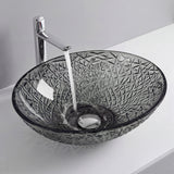 glasvilla Waschbecken Glas Aufsatzwaschbecken Glaswaschbecken Handwaschbecken Waschschale Oval Minerva08