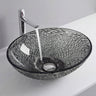 glasvilla Waschbecken Glas Aufsatzwaschbecken Glaswaschbecken Handwaschbecken Waschschale Oval Minerva08