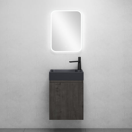 glasvilla Ensemble de Meubles de Salle de Bain avec Lavabo en Anthracite Mat et Meuble Bas pour Lavabo 46x26x63 cm Pisa02